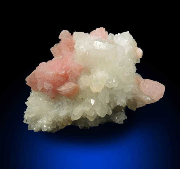 Rhodochrosite on Quartz from Silverton District, San Juan County, Colorado