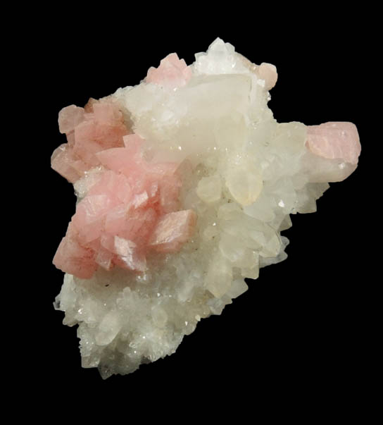 Rhodochrosite on Quartz from Silverton District, San Juan County, Colorado