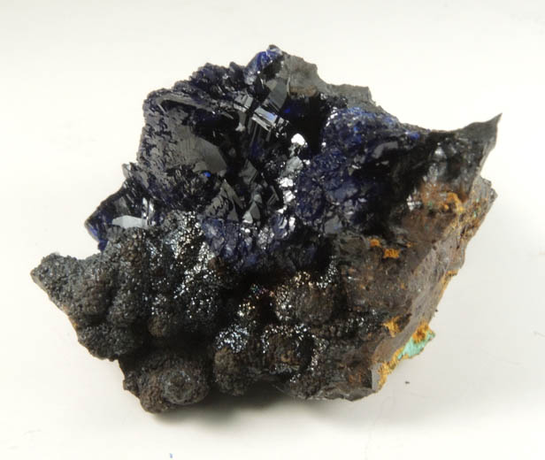 Azurite with Heterogenite from Morenci Mine, 4750' Level, Lone Star Area, Clifton District, Greenlee County, Arizona