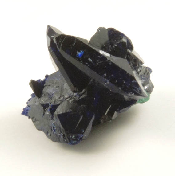 Azurite with Malachite cores from Milpillas Mine, Cuitaca, Sonora, Mexico