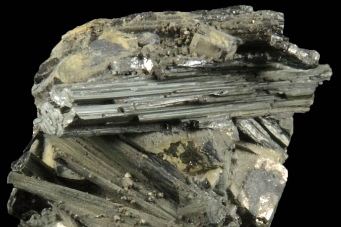 Jamesonite and Pyrite from Mina Noche Buena, Mazapil, Zacatecas, Mexico