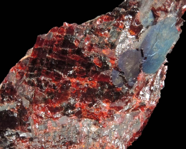 Zincite with Calcite, Willemite from Sterling Mine, Ogdensburg, Sterling Hill, Sussex County, New Jersey (Type Locality for Zincite)