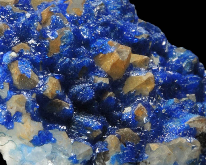 Linarite on Quartz from Hansonburg District, 8.5 km south of Bingham, Socorro County, New Mexico