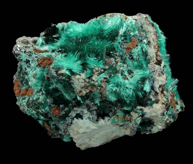 Brochantite from Kabolela Mine, 13 km W of Kambove, Katanga Copperbelt, Lualaba Province, Democratic Republic of the Congo