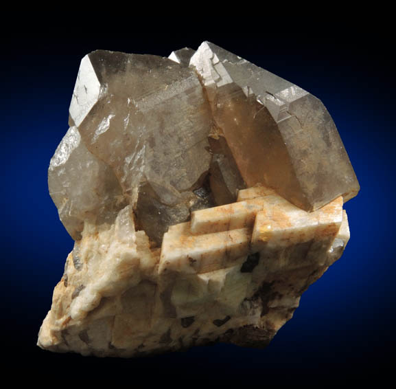 Quartz var. Smoky Quartz (with rare crystal faces) from Oliver Diggings, Middle Moat Mountain, Hale's Location, west of North Conway, New Hampshire