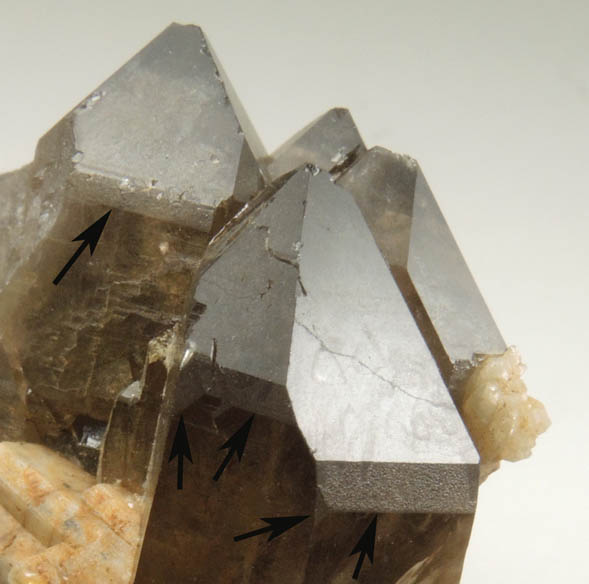 Quartz var. Smoky Quartz (with rare crystal faces) from Oliver Diggings, Middle Moat Mountain, Hale's Location, west of North Conway, New Hampshire