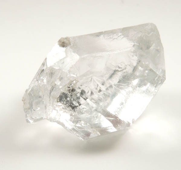 Quartz var. Herkimer Diamond with hydrocarbon inclusions from Ace of Diamonds Mine, Middleville, Herkimer County, New York