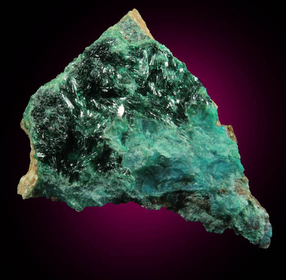 Malachite on Chrysocolla from Kolwezi Mining District, 240 km WNW of  Lubumbashi, Katanga Copperbelt, Lualaba Province, Democratic Republic of the Congo