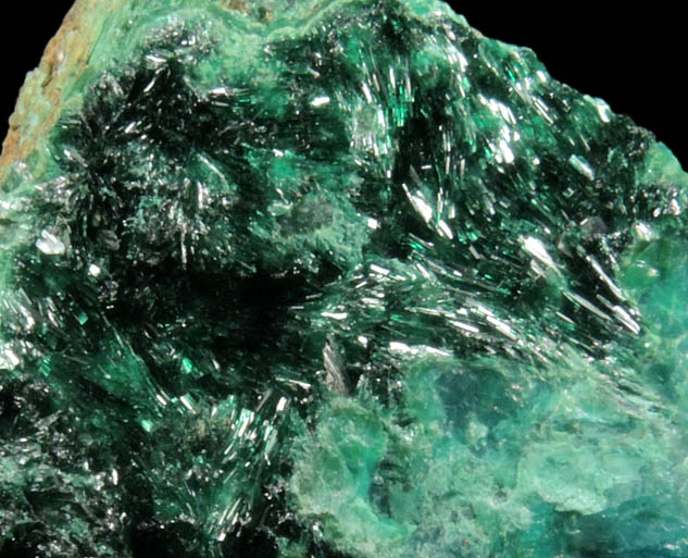 Malachite on Chrysocolla from Kolwezi Mining District, 240 km WNW of  Lubumbashi, Katanga Copperbelt, Lualaba Province, Democratic Republic of the Congo