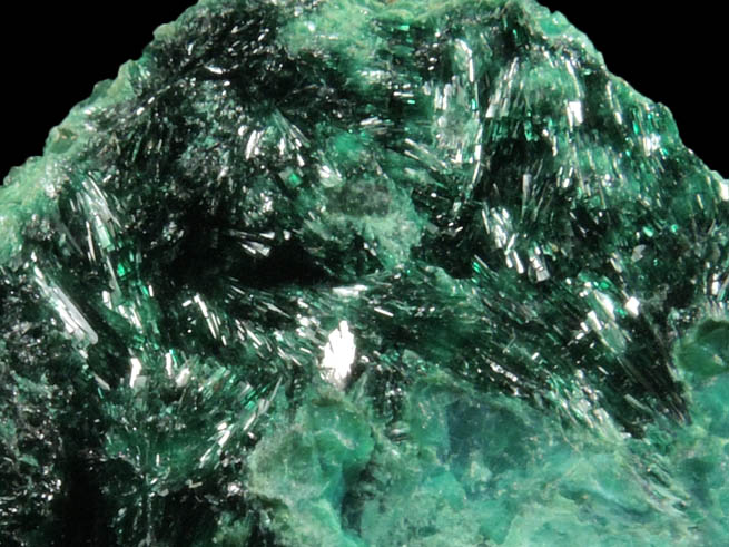 Malachite on Chrysocolla from Kolwezi Mining District, 240 km WNW of  Lubumbashi, Katanga Copperbelt, Lualaba Province, Democratic Republic of the Congo