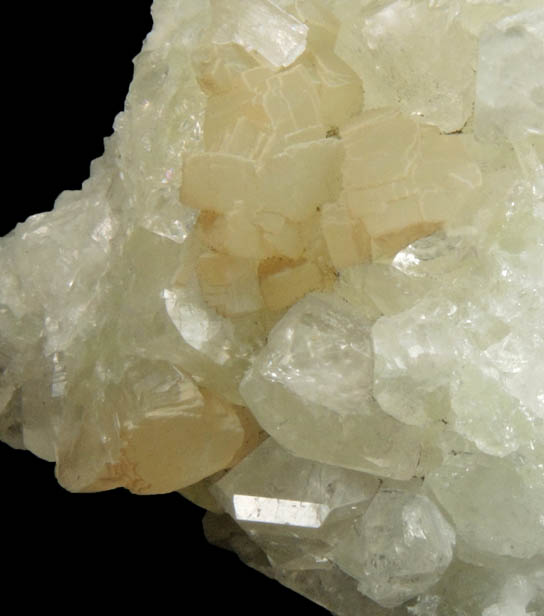 Datolite, Prehnite, Calcite from Prospect Park Quarry, Prospect Park, Passaic County, New Jersey