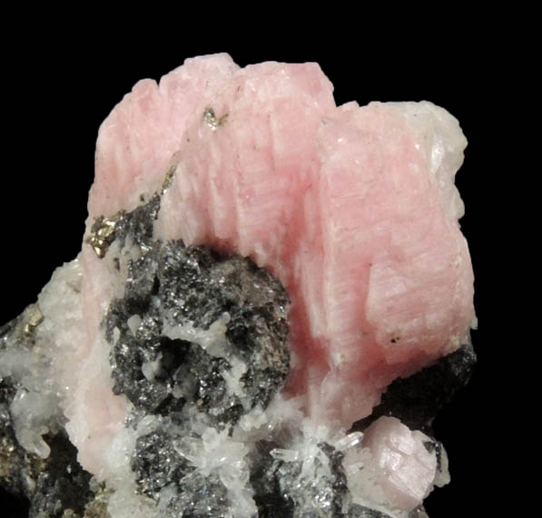 Rhodochrosite, Quartz, Sphalerite, Pyrite from Silverton District, San Juan County, Colorado