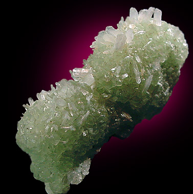 Stilbite on Prehnite from Goose Creek Quarry, Louden County, Virginia