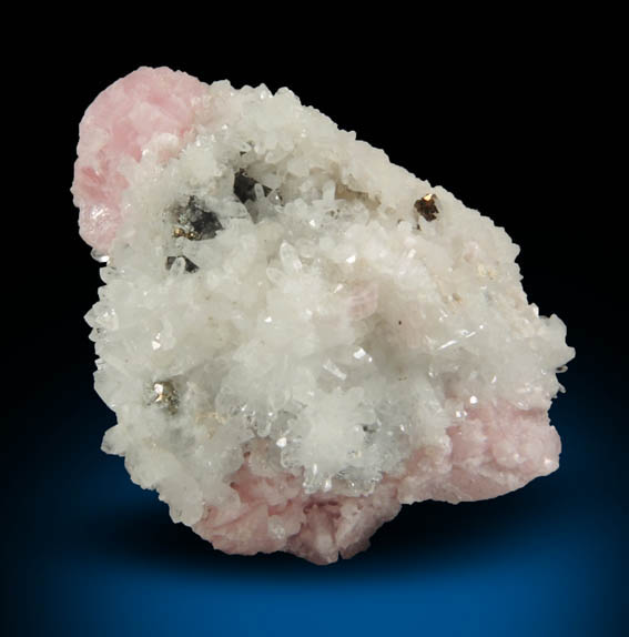 Rhodochrosite, Quartz, Sphalerite, Pyrite from Silverton District, San Juan County, Colorado