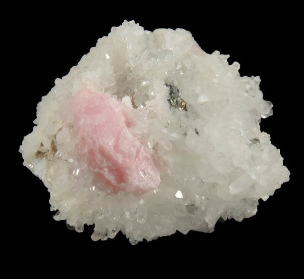 Rhodochrosite, Quartz, Sphalerite, Pyrite from Silverton District, San Juan County, Colorado