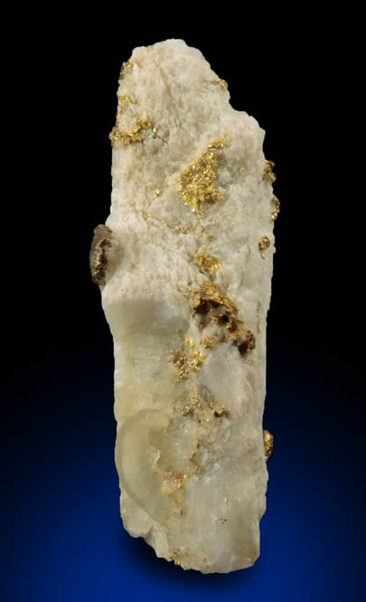 Gold (native gold) with Arsenopyrite in Quartz from Eagle's Nest Mine, Michigan Bluff District, Placer County, California