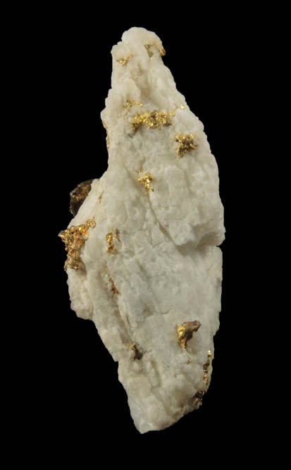 Gold (native gold) with Arsenopyrite in Quartz from Eagle's Nest Mine, Michigan Bluff District, Placer County, California