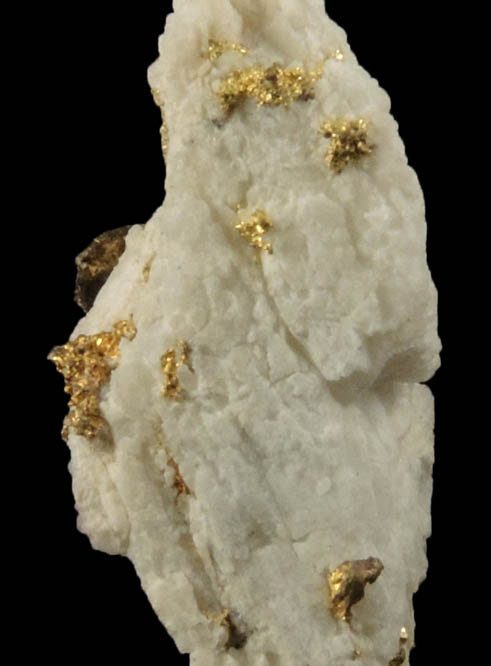 Gold (native gold) with Arsenopyrite in Quartz from Eagle's Nest Mine, Michigan Bluff District, Placer County, California