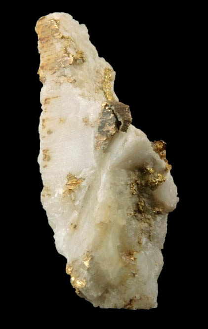 Gold (native gold) with Arsenopyrite in Quartz from Eagle's Nest Mine, Michigan Bluff District, Placer County, California