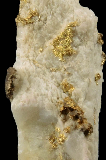 Gold (native gold) with Arsenopyrite in Quartz from Eagle's Nest Mine, Michigan Bluff District, Placer County, California