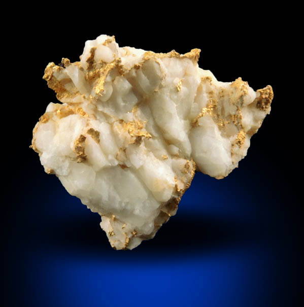 Gold (native gold) in Quartz from Mother Lode Gold Belt, Amador County, California