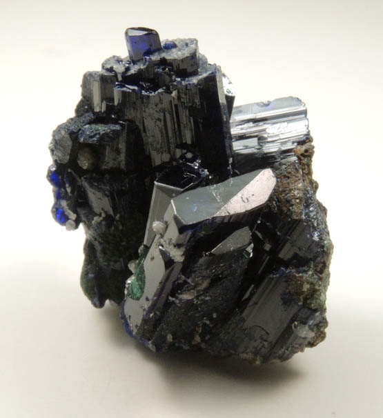 Azurite partially altered to Malachite from Tsumeb Mine, Otavi-Bergland District, Oshikoto, Namibia