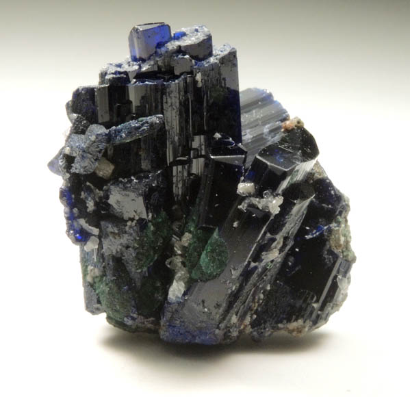 Azurite partially altered to Malachite from Tsumeb Mine, Otavi-Bergland District, Oshikoto, Namibia