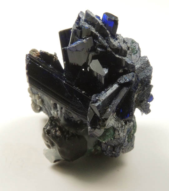 Azurite partially altered to Malachite from Tsumeb Mine, Otavi-Bergland District, Oshikoto, Namibia