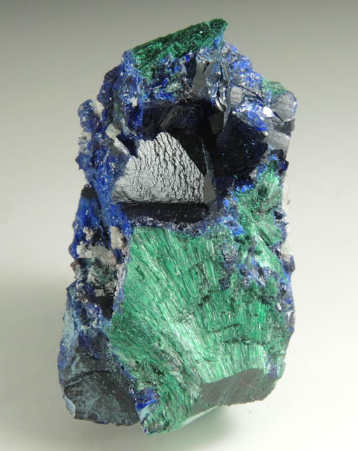 Azurite with Malachite from Milpillas Mine, Cuitaca, Sonora, Mexico