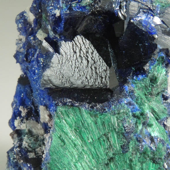 Azurite with Malachite from Milpillas Mine, Cuitaca, Sonora, Mexico