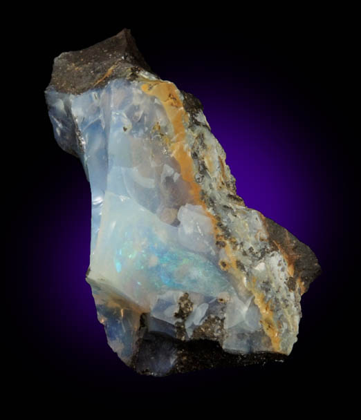 Opal var. Fire opal from Queensland, Australia