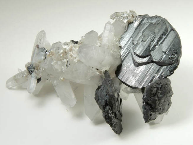 Hematite on Quartz from Cavradischlucht (Cavradi Gorge), Tujetsch, Grischun (Graubnden), Switzerland