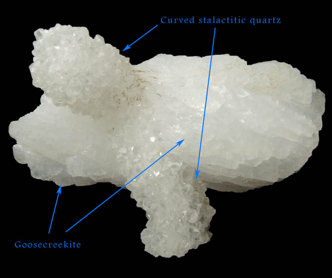 Goosecreekite and Quartz from Nashik District, Maharashtra, India