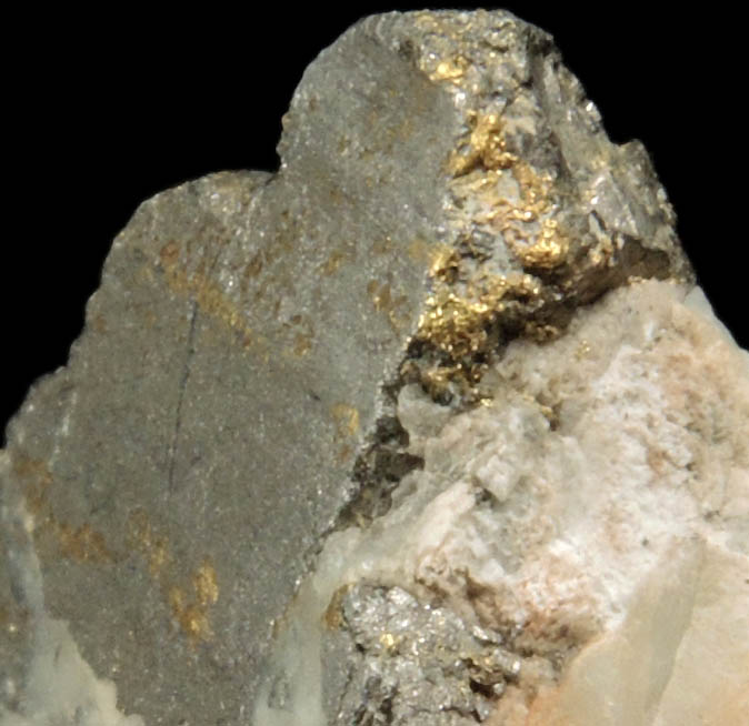Gold and Arsenopyrite in Quartz from Mother Lode Gold Belt, Amador County, California