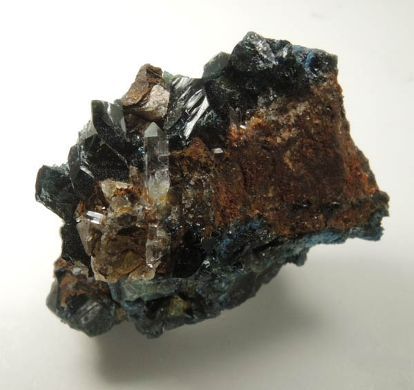 Lazulite and Quartz on Siderite from Rapid Creek, 70 km northwest of Aklavik, Yukon, Canada