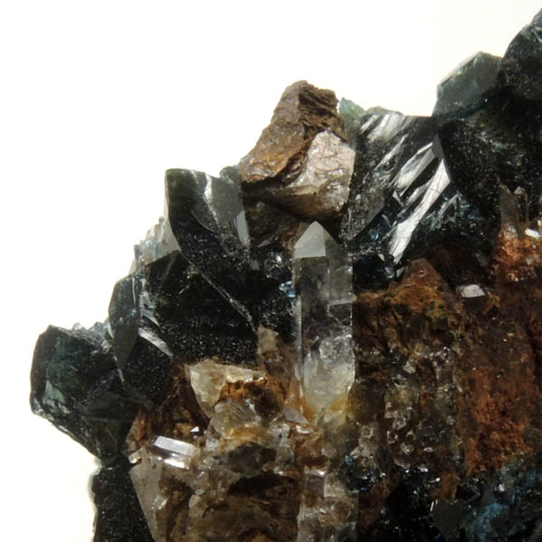 Lazulite and Quartz on Siderite from Rapid Creek, 70 km northwest of Aklavik, Yukon, Canada