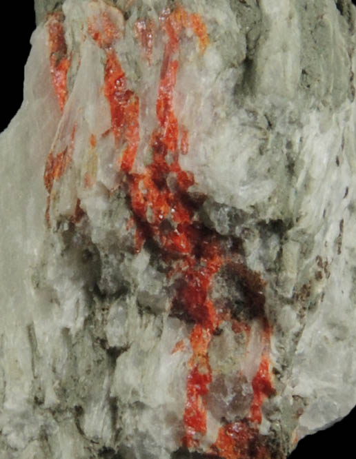 Realgar in Ulexite and Colemanite from Boron, Kern County, California