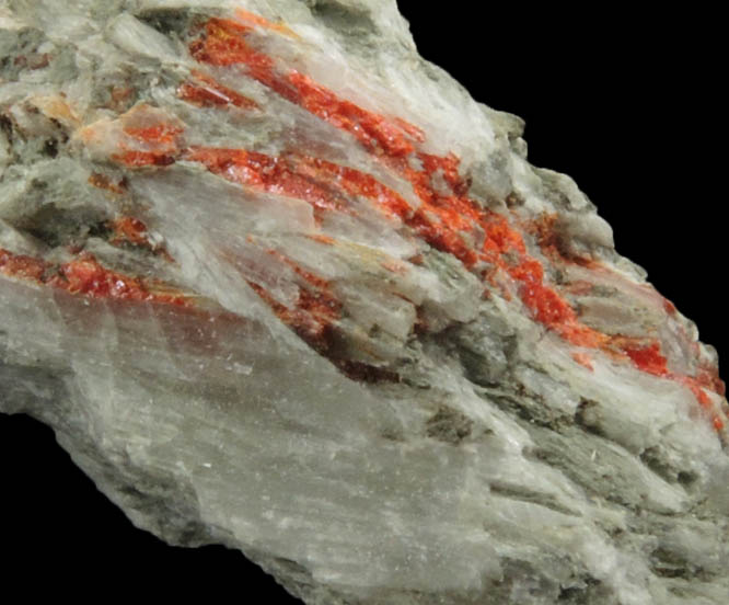 Realgar in Ulexite and Colemanite from Boron, Kern County, California