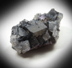 Nickelskutterudite var. Chloanthite on Fluorite from Zinngrube Sauberg, Ehrenfriedersdorf, Erzgebirge, Germany