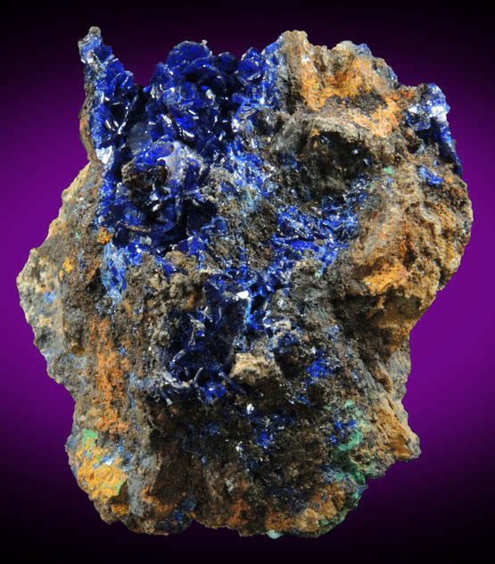 Azurite with minor Malachite from Morenci Mine, 4750' Level, Lone Star Area, Clifton District, Greenlee County, Arizona