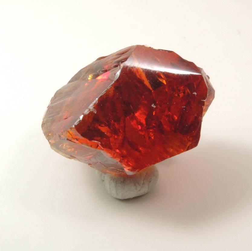 Sphalerite (gem-grade red-brown crystal) from Empire State Zinc Mine #4 (formerly ZCA No. 4 Mine), 4065' Level, Balmat, St. Lawrence County, New York