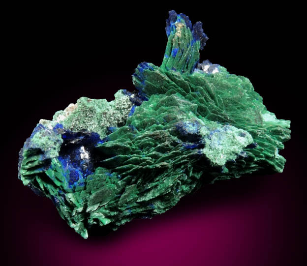 Malachite pseudomorphs after Azurite from Morenci Mine, Clifton District, Greenlee County, Arizona
