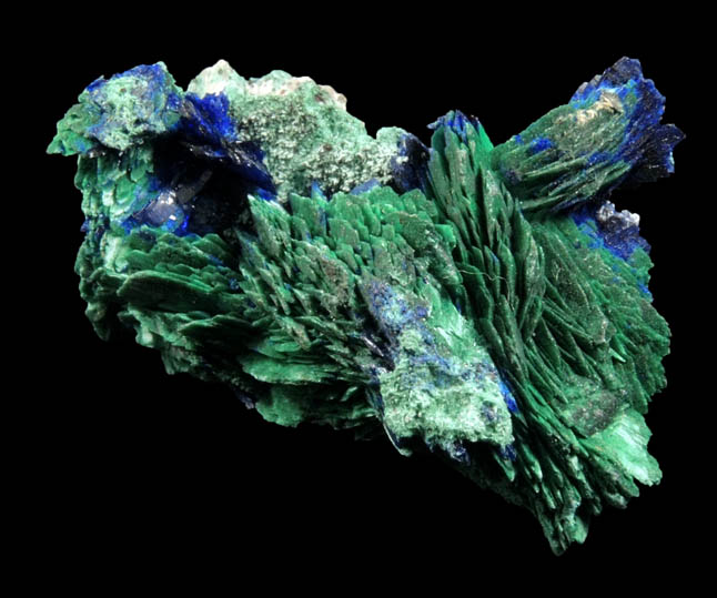 Malachite pseudomorphs after Azurite from Morenci Mine, Clifton District, Greenlee County, Arizona