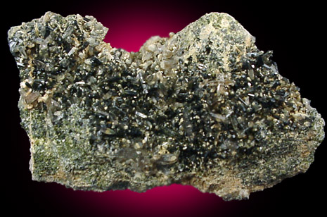 Epidote and Quartz with Chlorite from Cowboy Mine, Pine Grove Hills, Wellington, Lyon County, Nevada
