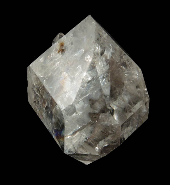 Quartz var. Herkimer Diamond with hydrocarbon inclusions from Ace of Diamonds Mine, Middleville, Herkimer County, New York