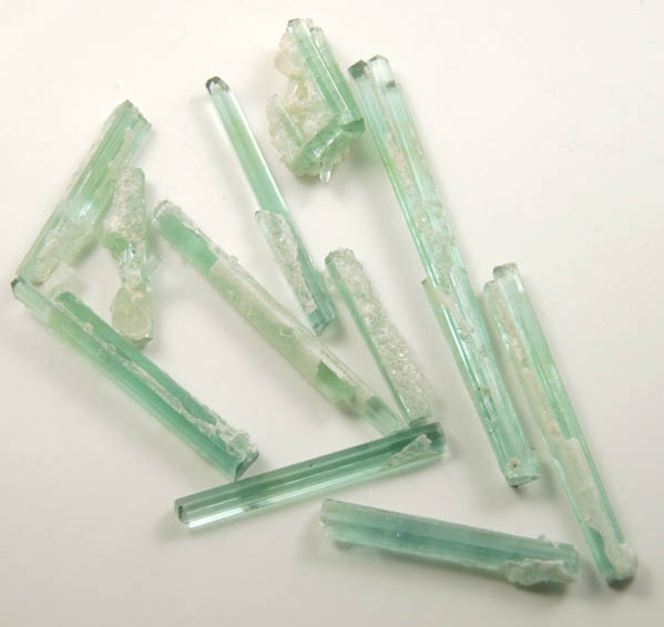 Elbaite Tourmaline (12 crystals) from Paprok, Kamdesh District, Nuristan Province, Afghanistan