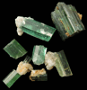 Elbaite Tourmaline (8 crystal segments) from Havey Quarry, Poland, Androscoggin County, Maine
