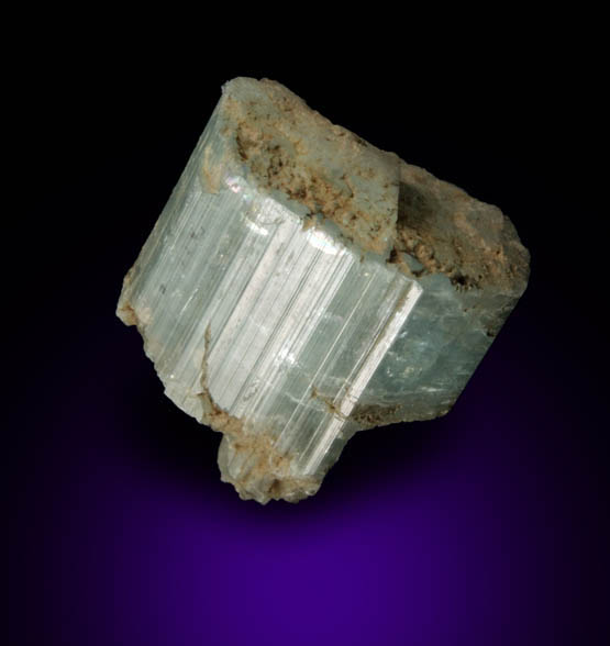 Beryl var. Aquamarine from Mount White, 2 km SSE from Mount Antero, Chaffee County, Colorado