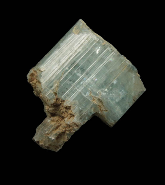 Beryl var. Aquamarine from Mount White, 2 km SSE from Mount Antero, Chaffee County, Colorado