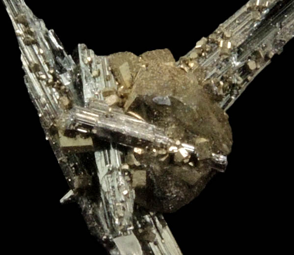 Stibnite and Pyrite from Manhattan District, Nye County, Nevada